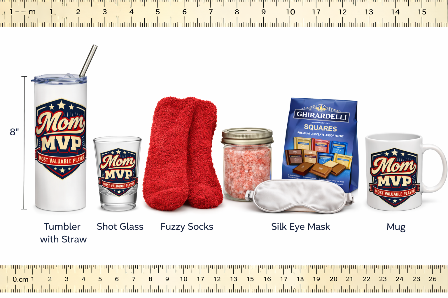 Mom MVP Gift Basket | Mug Tumbler Socks Spa Set