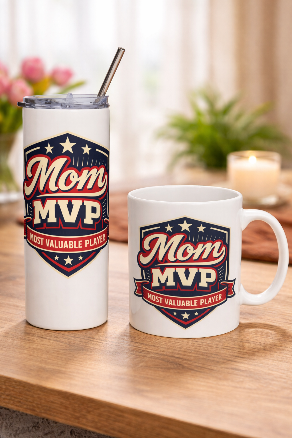 Mom MVP Gift Basket | Mug Tumbler Socks Spa Set