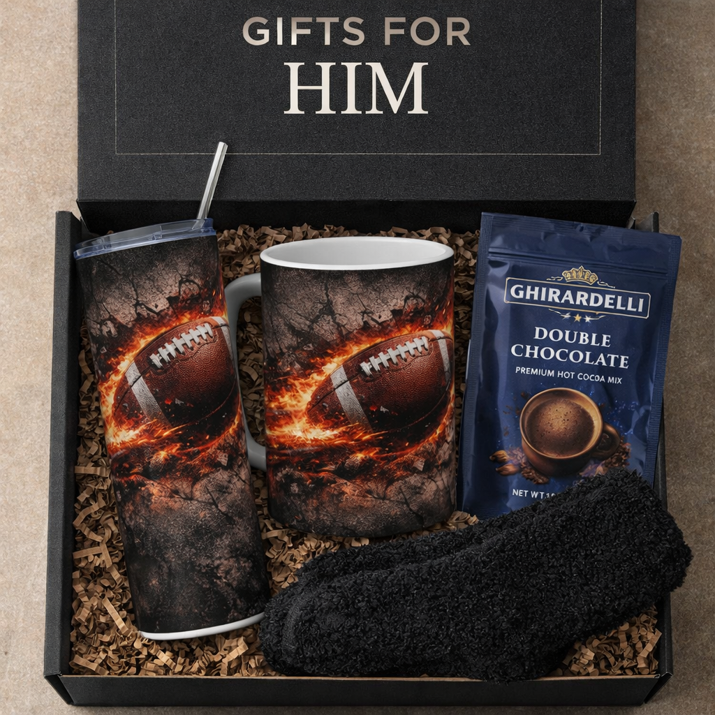 Blazing Gridiron Bundle  (Flaming Football Design)