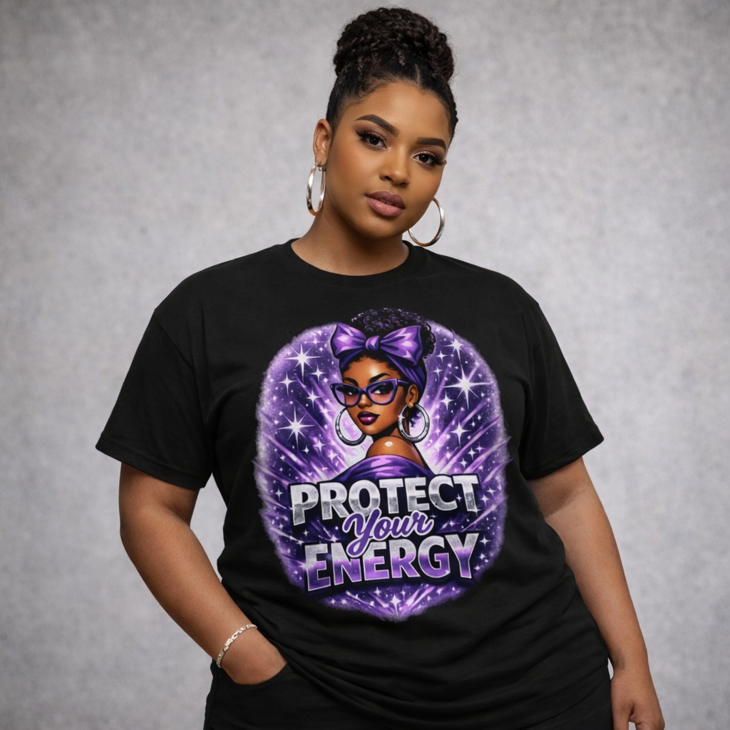 Protect Your Energy Shirt | Black Girl Self Love Shirt | Empowerment Graphic Tee | Positive Vibes Shirt