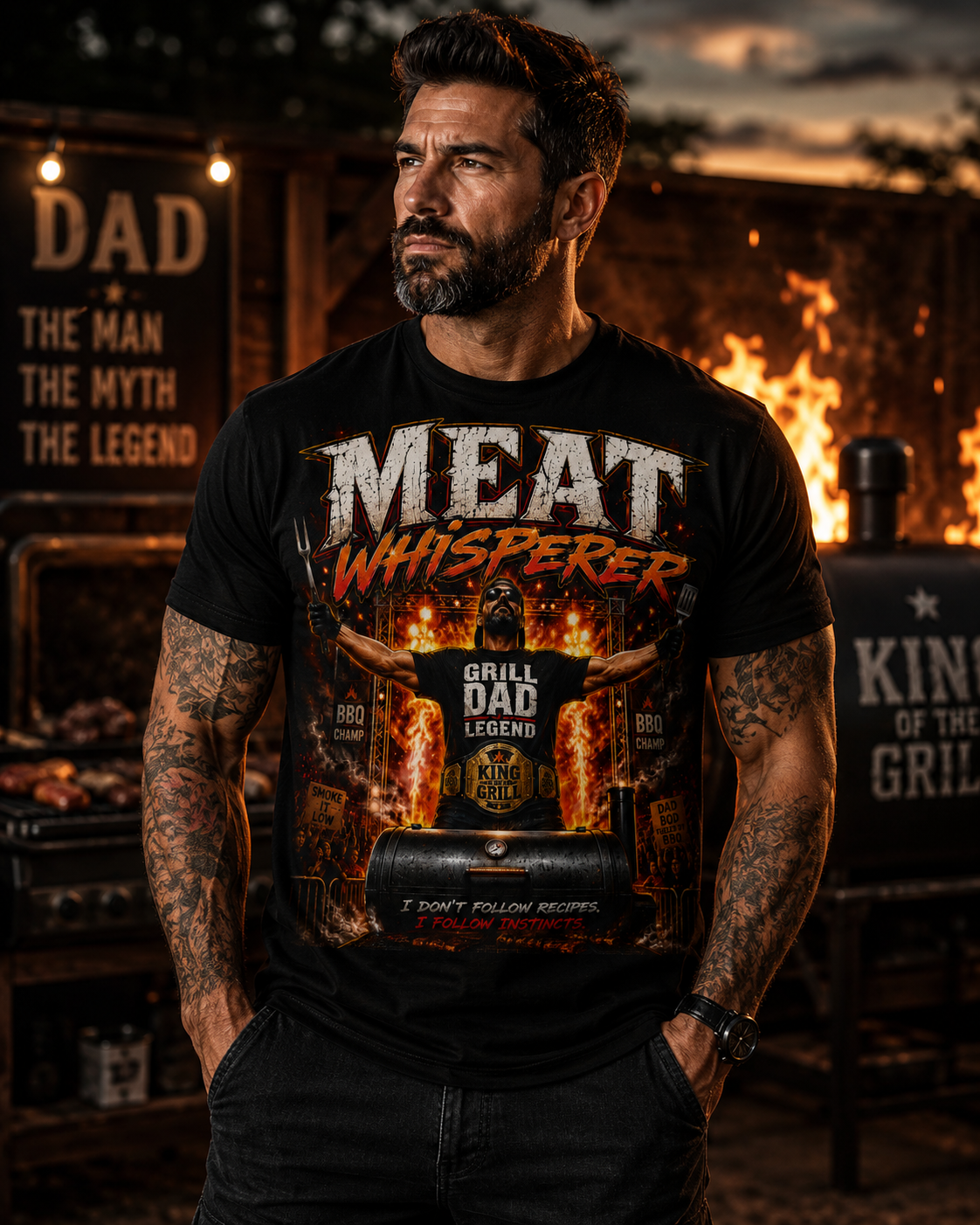 Meat Whisperer BBQ Dad Shirt
