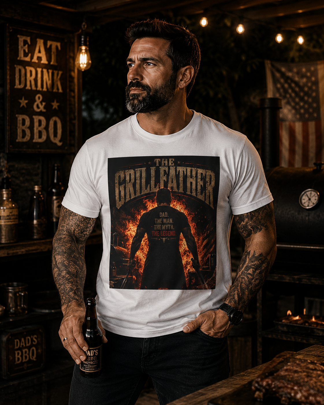 The Grillfather BBQ Dad Shirt
