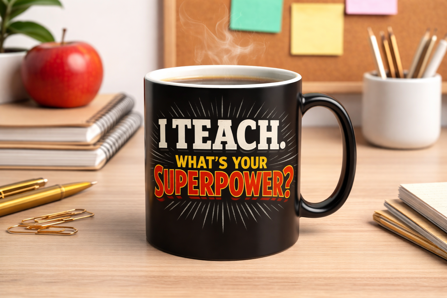 Teacher Appreciation Gift Box | Teacher Gift Set | I Teach What’s Your Superpower Mug & Tumbler | Thank You Teacher Gift | Teacher Christmas Gift