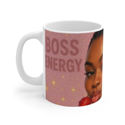 Boss Energy Mug - Empowering 11oz Coffee Cup for Confident Individuals