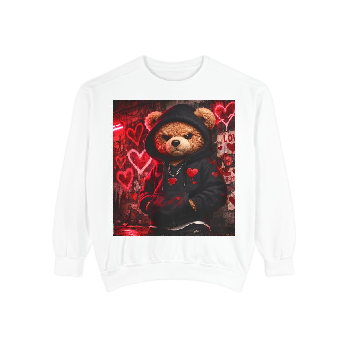 Teddy Bear Hoodie Sweatshirt – Streetwear Valentine Graphic