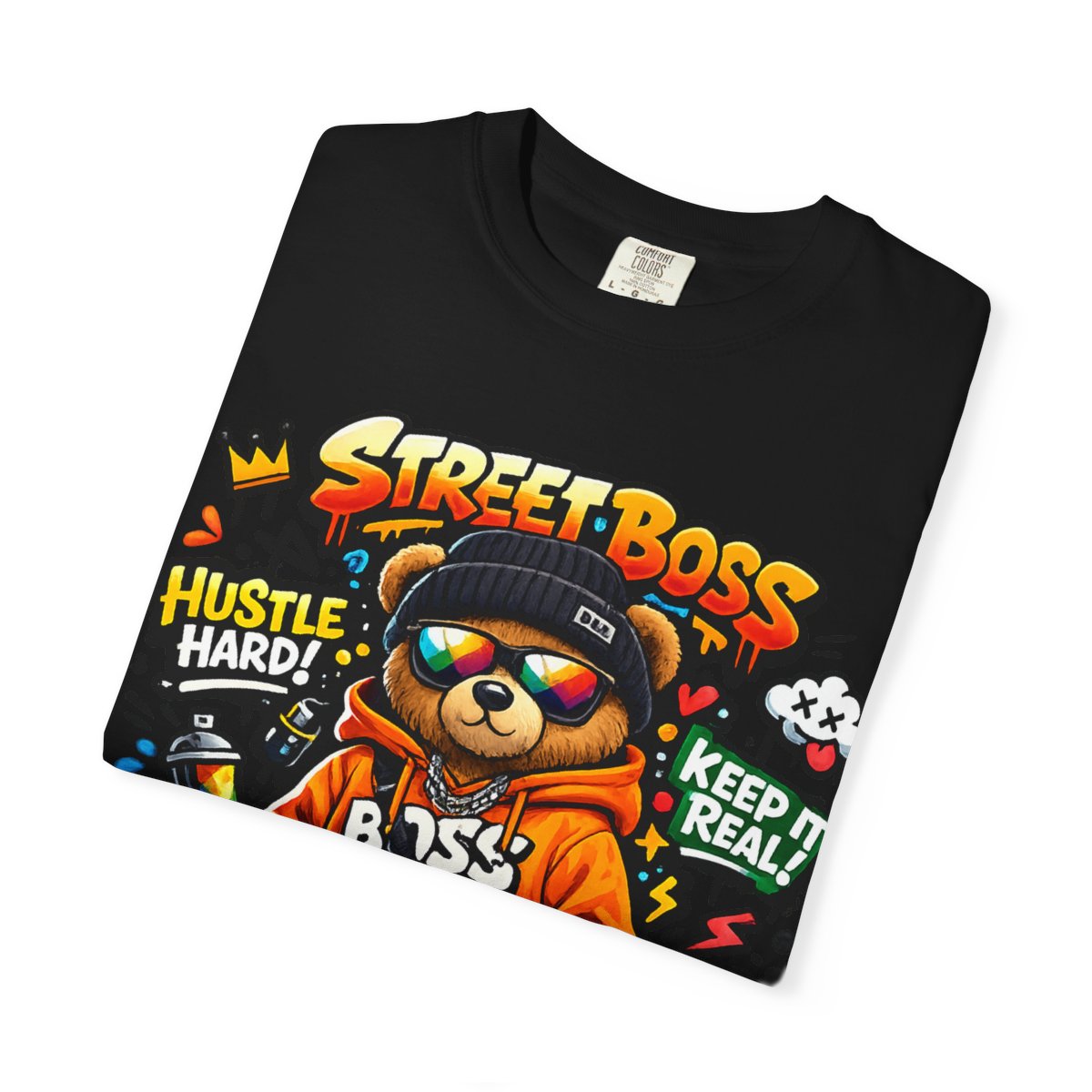 Street Boss Bear Shirt | Urban Cartoon Bear Shirt | Hip Hop Graphic Tee | Hustle Motivation Shirt